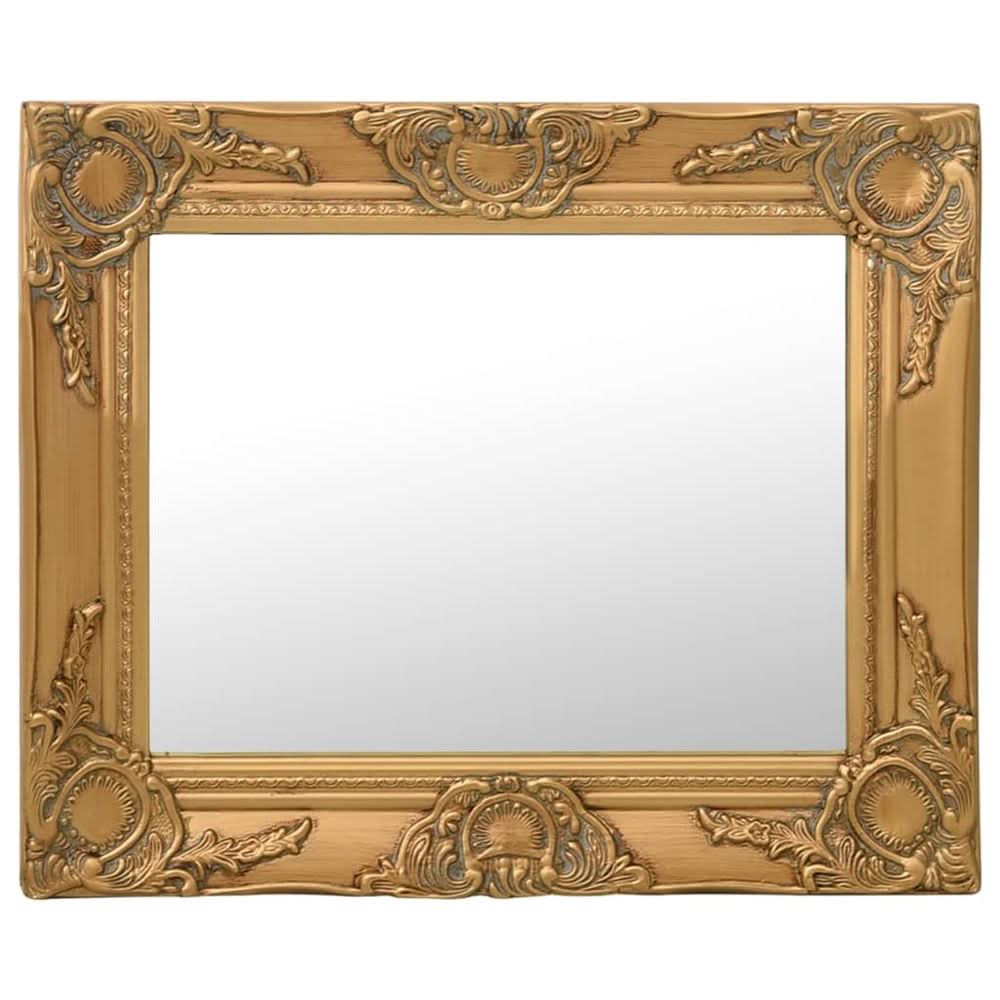 Wall Mirror Baroque Style 40x40 cm White