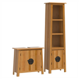 2 Piece Bathroom Furniture Set Solid Wood Pine