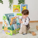 Kids Safari Bookshelf Bookcase Toy Organiser Storage TD-13141A