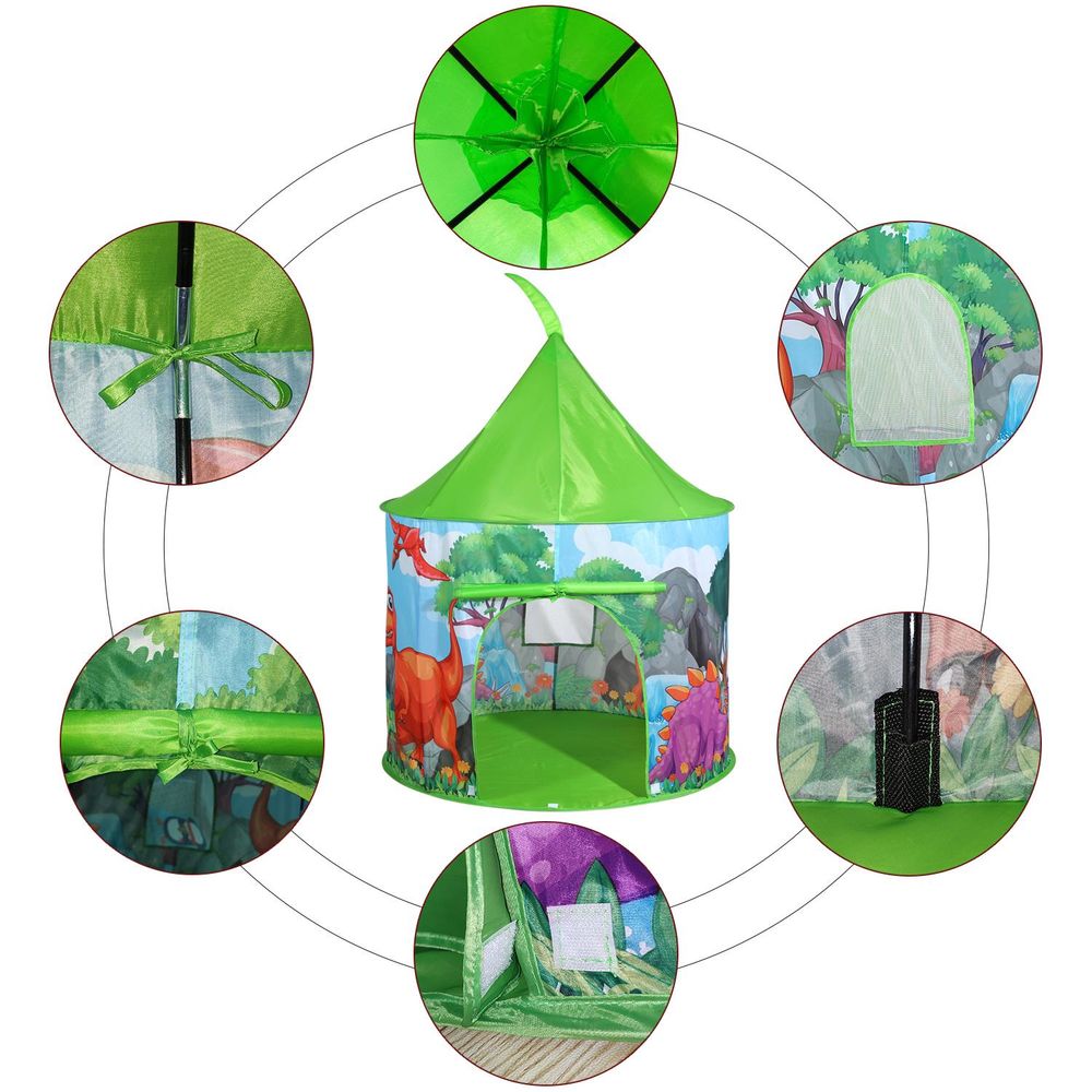 Play Tent Pop Up Indoor or Outdoor Garden Playhouse Dino Tent for Kids Childrens