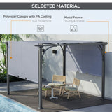 Outsunny Outdoor Retractable Pergola Garden Sun Shade Patio Canopy Shelter