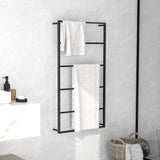 Towel Rack Black 45x10x115 cm Steel