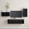 4 Piece TV Cabinet Set Grey Engineered Wood