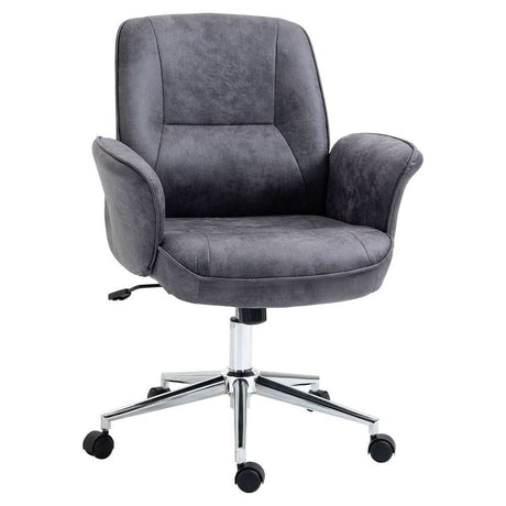 Swivel Computer Office Chair Mid Back Desk Chair for Home, Deep Grey