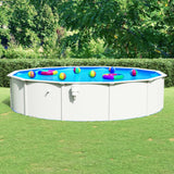 Swimming Pool with Steel Wall Round 550x120 cm White