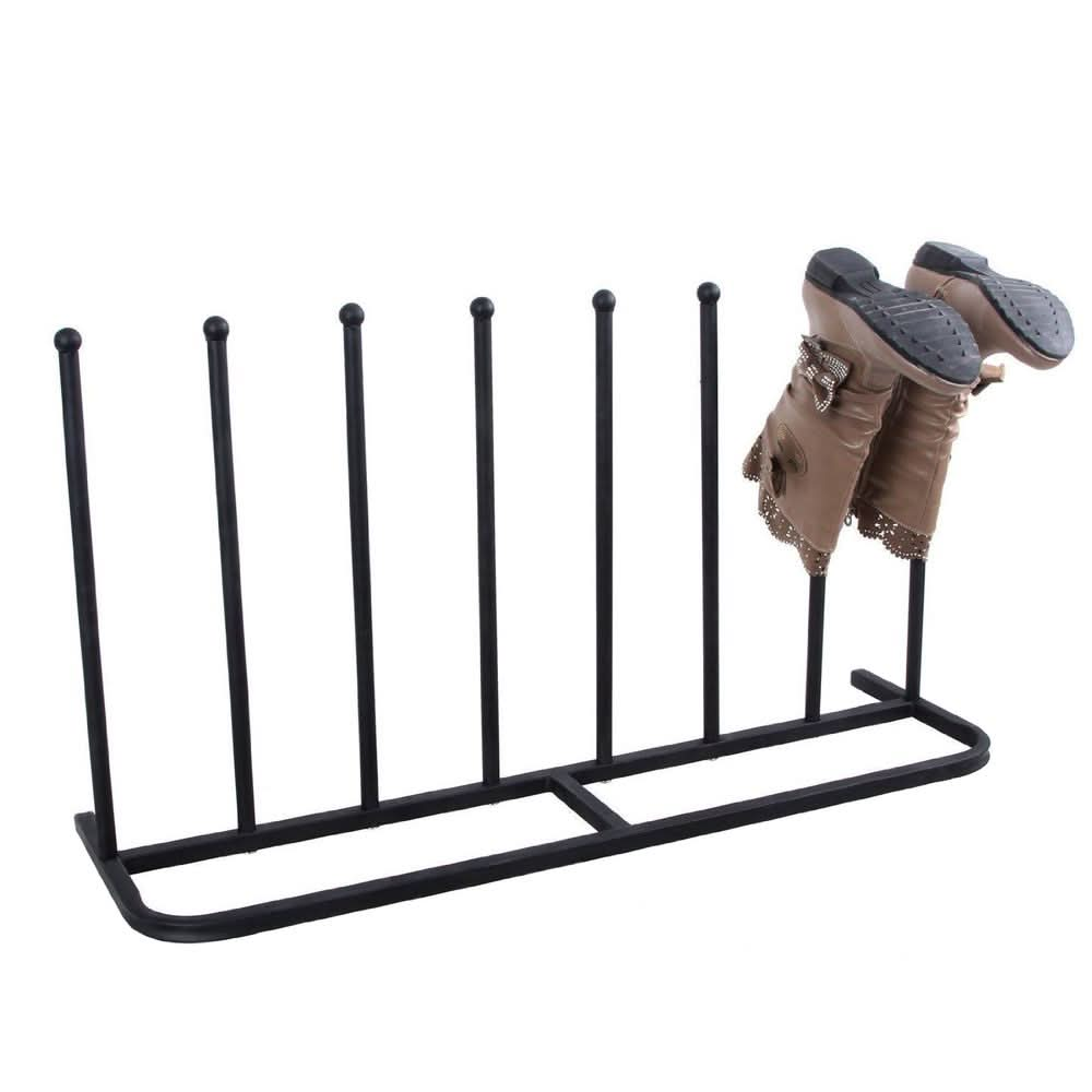 4 Pair Black Boot Shoe Welly Stand Storage Organizer