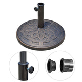 Patio Umbrella Stand 14KG Round Bronze