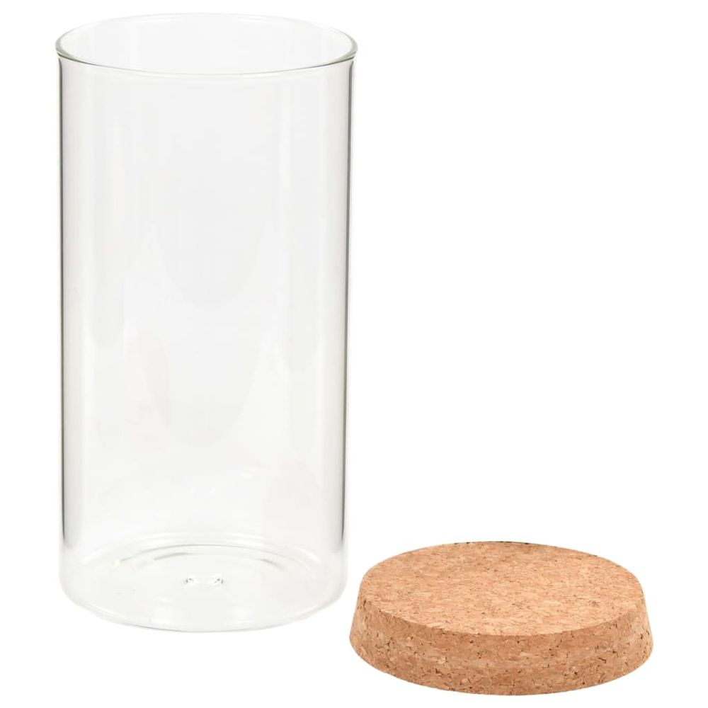 Storage Glass Jars with Cork Lid 6 pcs 1100 ml