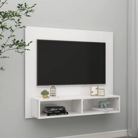 Wall TV Cabinet White 102x23.5x90 cm Engineered Wood