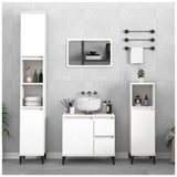 Bathroom Cabinet White 30x30x100 cm Engineered Wood