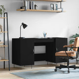 Desk Black 140x50x75 cm Engineered Wood