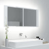 LED Bathroom Mirror Cabinet White 100x12x45 cm Acrylic