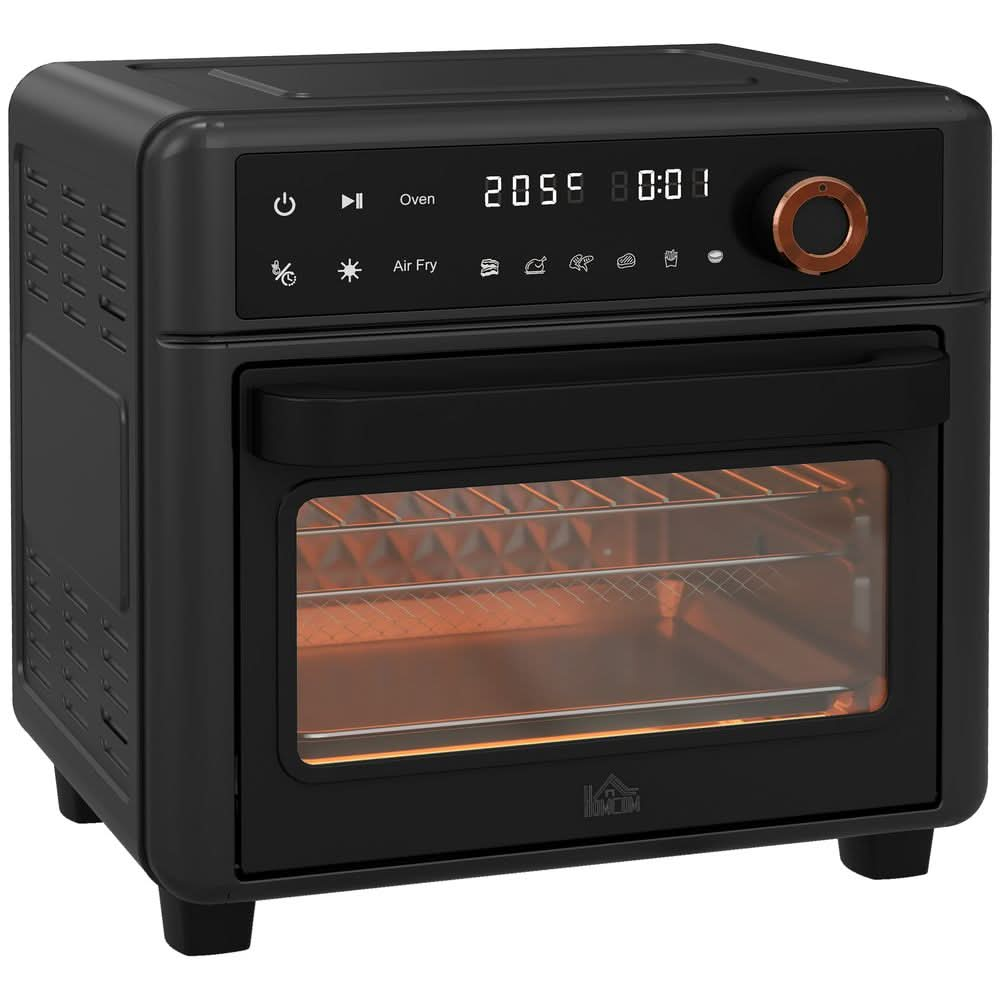 HOMCOM Air Fryer Oven 13L Mini Oven Countertop Convection Oven 1200W Black