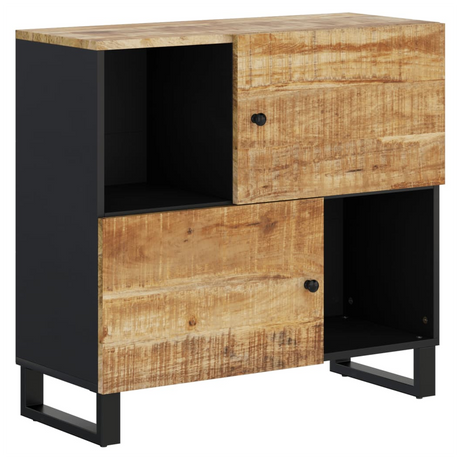 Sideboard with 2 Doors 80x33x75 cm Solid Wood Mango