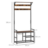 Coat Rack Stand Shoe Storage Bench for Bedroom Living Room Entryway