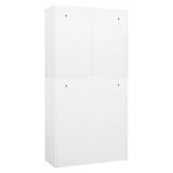 Office Cabinet White 90x40x180 cm Steel