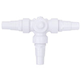 Swimming Pool 3-Way Ball Valve White and Black