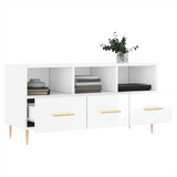 TV Cabinet High Gloss White 102x36x50 cm Engineered Wood