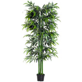 Artificial Bamboo Tree Plant, 1.8 m-Green Bamboo/ Black Pot