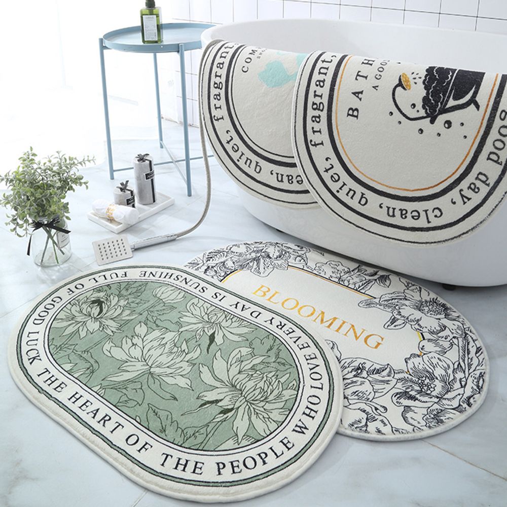 Non-Slip Bath Mat Absorbent Carpets INS Style Doormat  Entrance Mats Balcony Porch Area Rugs Living Room Bathroom Alfombra