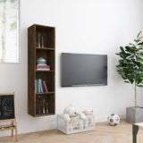 Book Cabinet/TV Cabinet Smoked Oak 143x30x36cm Engineered Wood