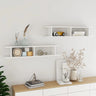 Wall Shelves 2 pcs White 75x18x20 cm Engineered Wood