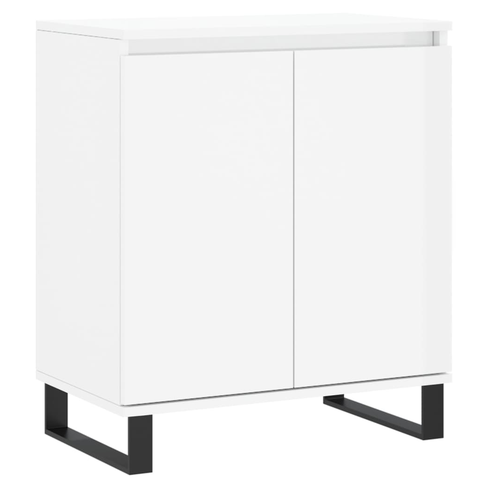 Sideboard High Gloss White 60x35x70 cm Engineered Wood