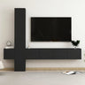 5 Piece TV Cabinet Set High Gloss White Engineered Wood