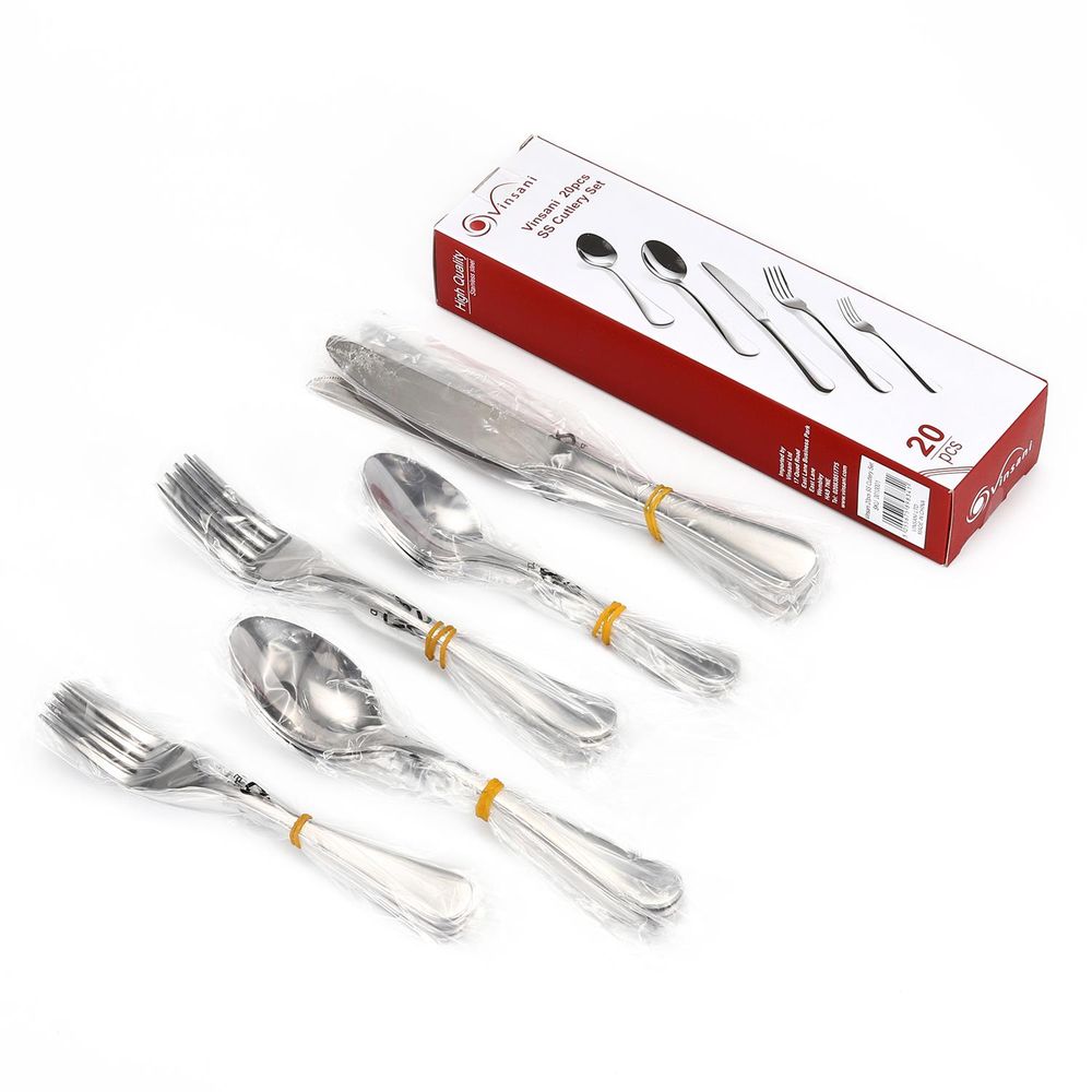 20 PCs Stainless Steel Cutlery Silverware Flatware Dinnerware Set