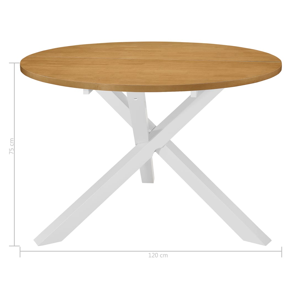 Dining Table White 120x75 cm MDF