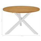 Dining Table White 120x75 cm MDF