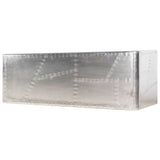 Aviator Desk Silver 112x50x76 cm Metal