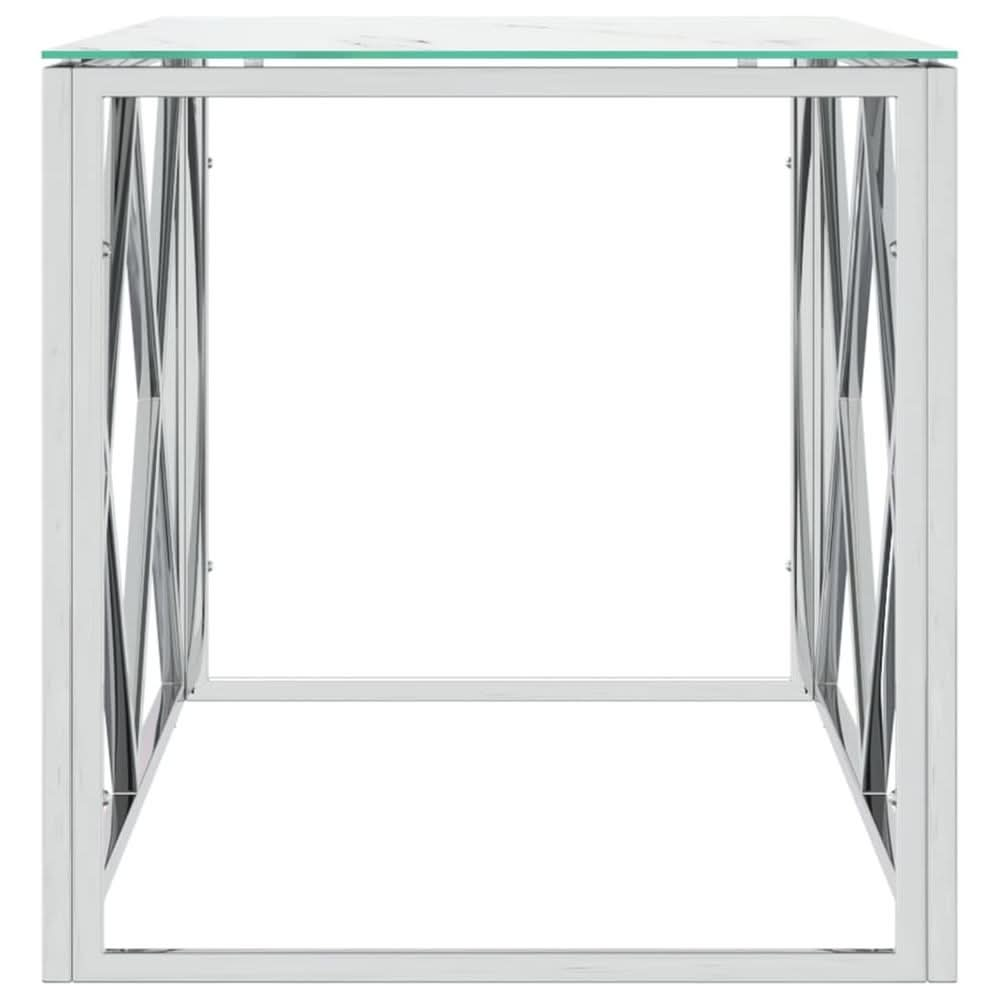 Coffee Table 110x45x45 cm Stainless Steel and Glass