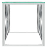 Coffee Table 110x45x45 cm Stainless Steel and Glass