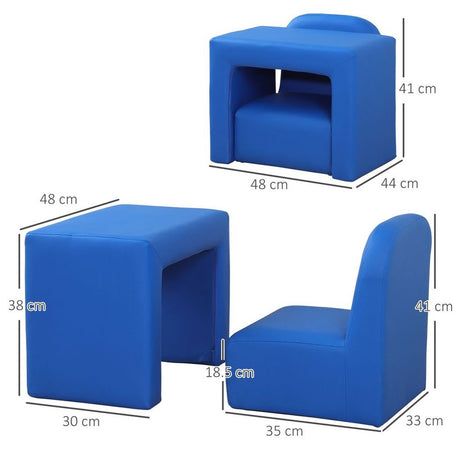 Kids Mini Sofa 2 In 1 Table Chair Set Children Armchair Seat Girl Boys