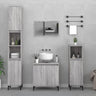 3 Piece Bathroom Furniture Set White Engineered Wood