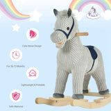 Children's Rocking Horse Ride-On Sound Wood Base Handlebars