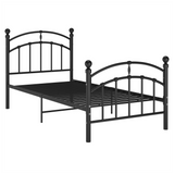 Bed Frame Black Metal 90x200 cm