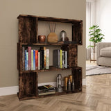 Book Cabinet/Room Divider Smoked Oak 80x24x96cm Engineered Wood