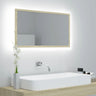 LED Bathroom Mirror White 80x8.5x37 cm Acrylic