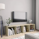 Book Cabinet/TV Cabinet Smoked Oak 143x30x36cm Engineered Wood