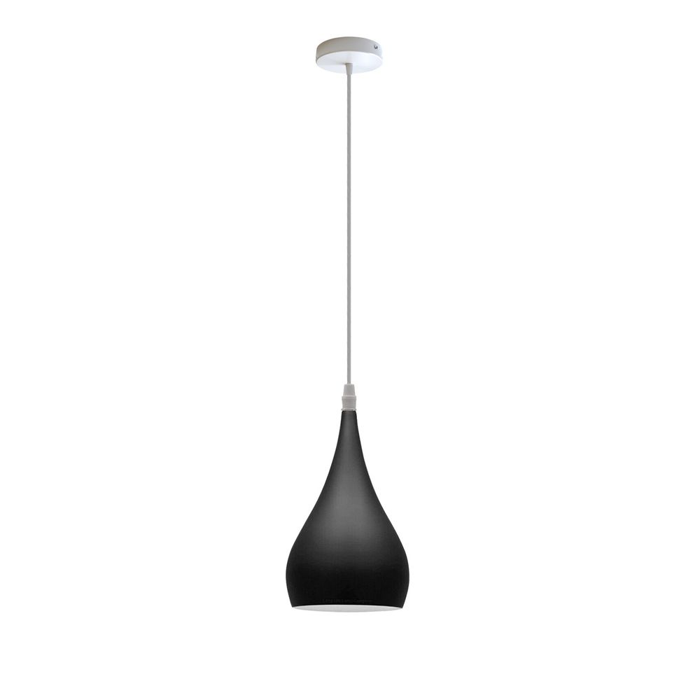 Metal E27 Teardrop Pendant Light Modern Industrial Hanging Light Fixture