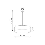 Pendant lamp PVC Arena minimalistic Design E27