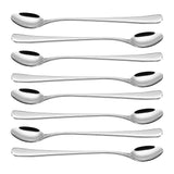 8 Piece Long Handle Stainless Steel Latte Spoon Silverware Flatware Home Use Tableware Dinnerware Set