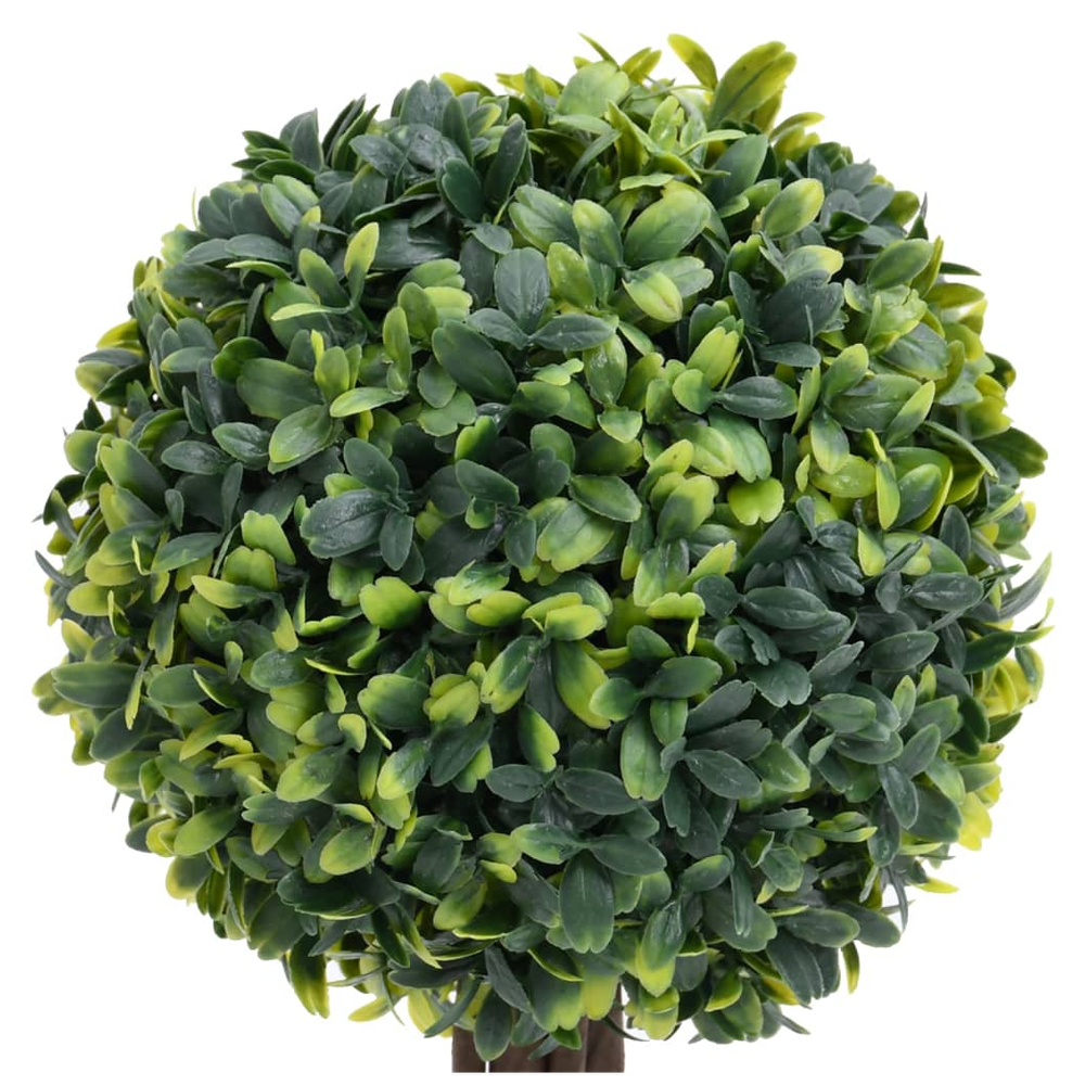 Artificial Boxwood Plants 2 pcs with Pots Ball Shaped Green 33 cm