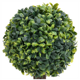 Artificial Boxwood Plants 2 pcs with Pots Ball Shaped Green 33 cm