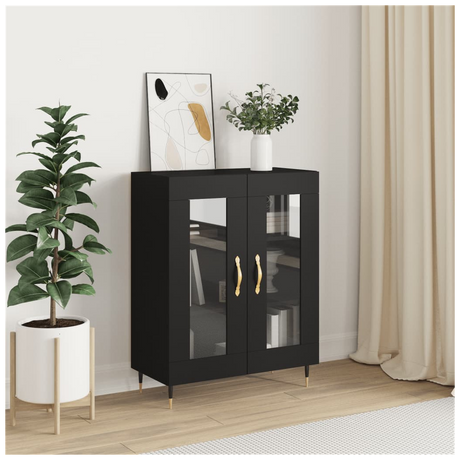 Sideboard Black 69.5x34x90 cm Engineered Wood