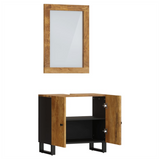 2 Piece Bathroom Furniture Set Solid Wood Mango