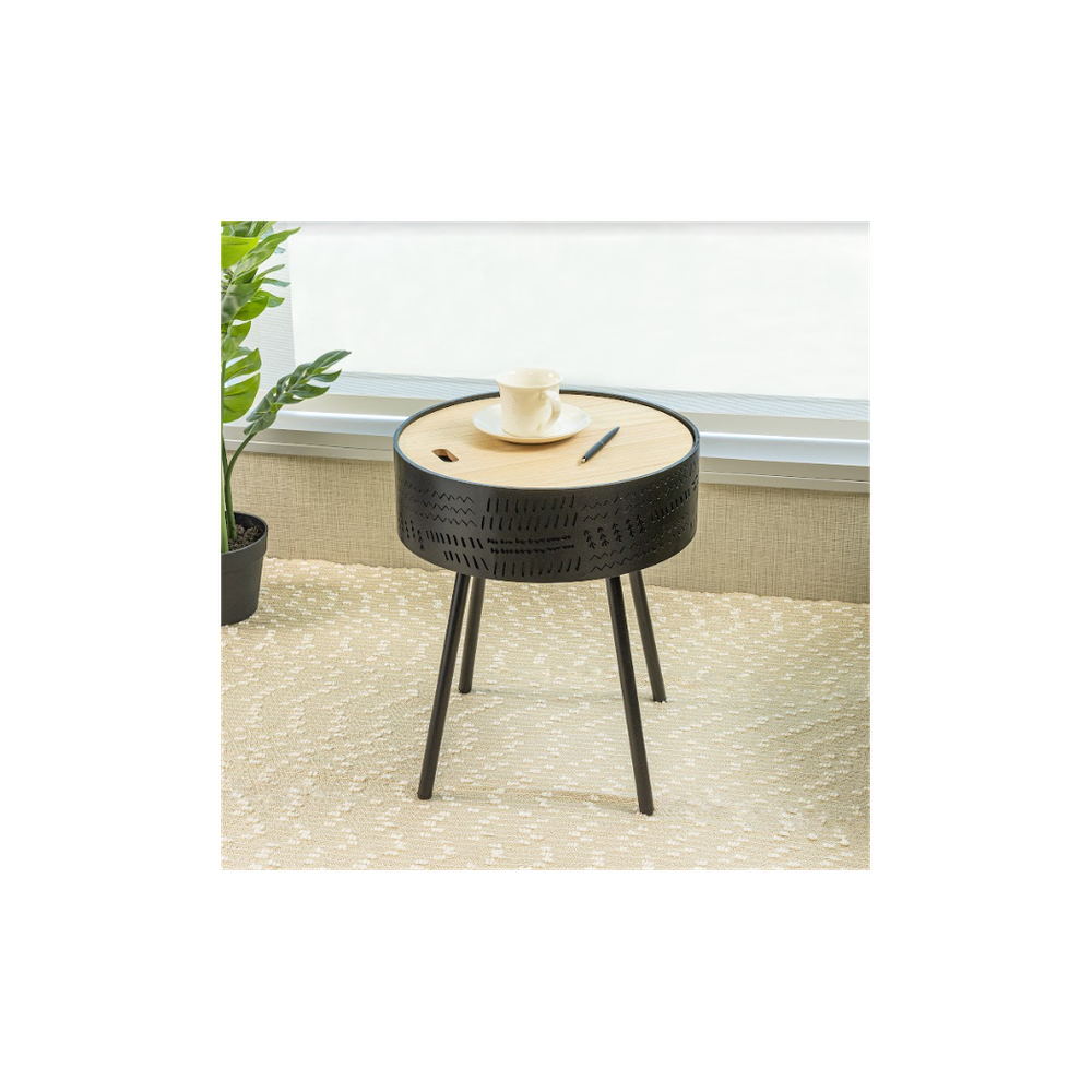 Lift Top Round Side Table