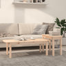 2 Piece Coffee Table Set Solid Wood Pine